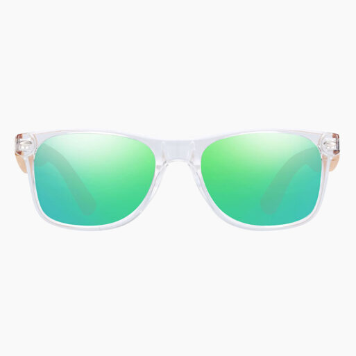 BARCUR - Γυαλιά Ηλίου Παιδικά Bamboo Wayfarer Style Crystal με Chameleon Polarized Φακό (300)