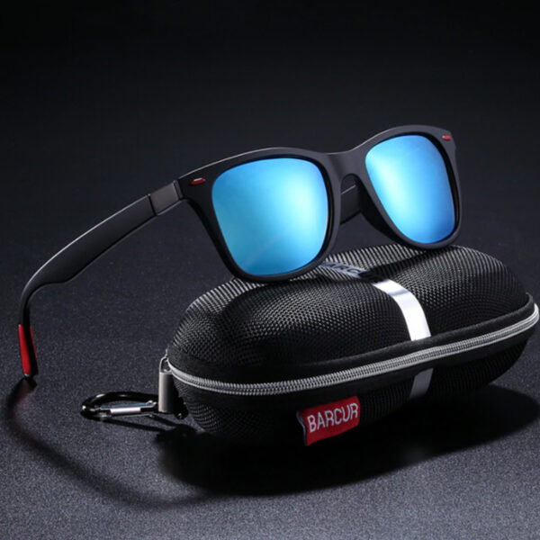 BARCUR - Γυαλιά Ηλίου Active Matte Black / Red Σκελετός & Sky Blue Φακός Polarized (2130)