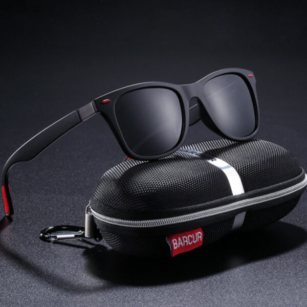 BARCUR - Γυαλιά Ηλίου Active Matte Black / Red Σκελετός & Black Φακός Polarized (2130)