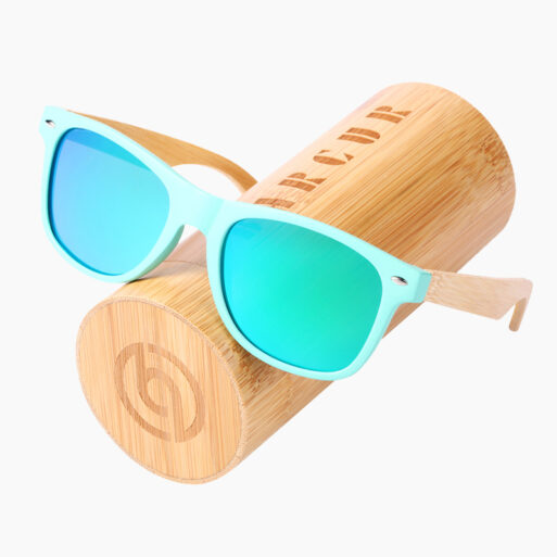 BARCUR - Γυαλιά Ηλίου Bamboo Wayfarer Style Με Chameleon Polarized Φακό (4176)