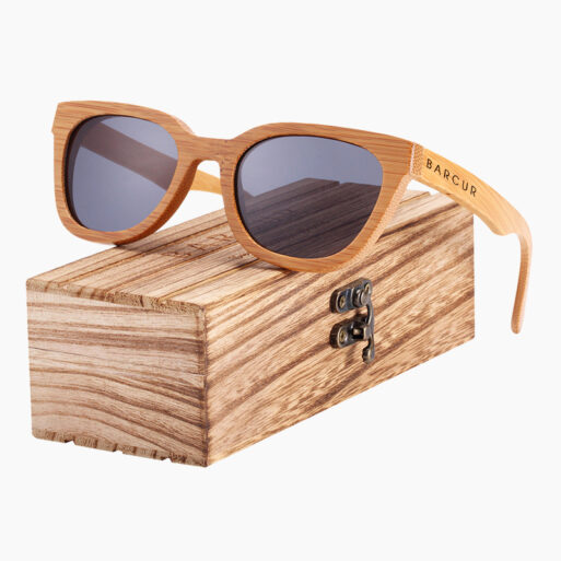 BARCUR - Γυαλιά Ηλίου Bamboo Upturned Style με Black Polarized Φακό (8212)