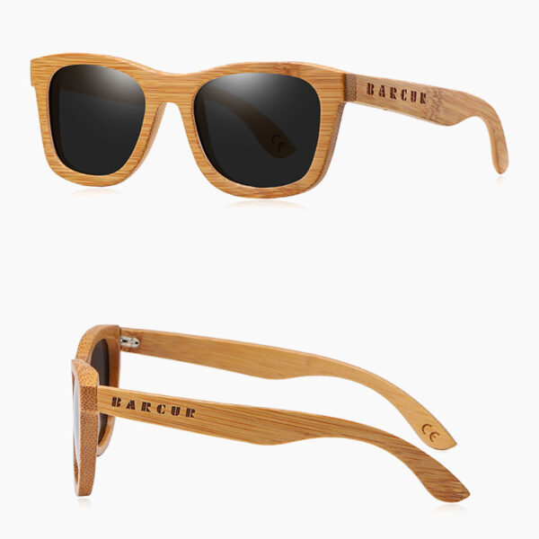 BARCUR - Γυαλιά Ηλίου Bamboo Upturned Style με Grey Polarized Φακό (5210)