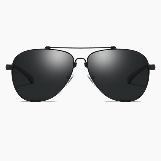 BARCUR - Γυαλιά Ηλίου Pilot Stainless Black Σκελετός & Black Φακός Polarized (8751)