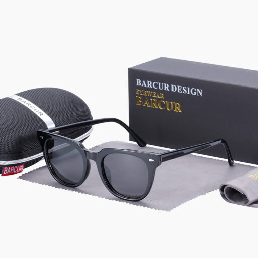 BARCUR - Γυαλιά Ηλίου Upturned Black & Black Φακός Polarized (2516)