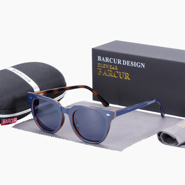 BARCUR - Γυαλιά Ηλίου Upturned Sea blue / Leopard & Dark Blue Φακός Polarized (2516)