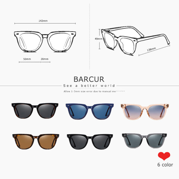 BARCUR - Γυαλιά Ηλίου Upturned Sea blue / Leopard & Dark Blue Φακός Polarized (2516)